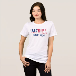 'merica Est. 1776  Patriotic American Tri-Blend Shirt