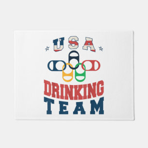 Merica Funny USA Drinking Team Patriotic USA Ameri Doormat
