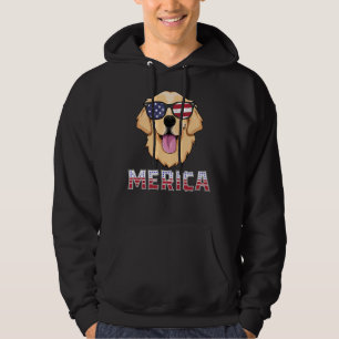 Merica Golden Retriever For Men America Usa Dog Hoodie