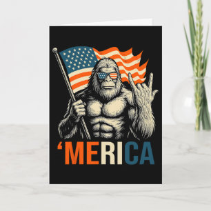‘merica Gorilla Flag Sungles Funny Patriotic Card