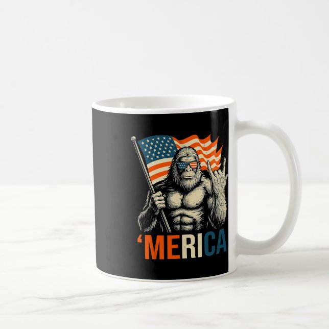 ‘merica Gorilla Flag Sungles Funny Patriotic  Coffee Mug (Right)