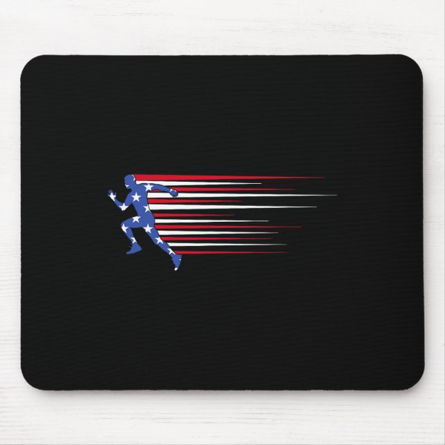 ‘merica Gorilla Flag Sungles Funny Patriotic  Mouse Mat (Front)