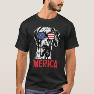 Merica Great Dane Dog American Flag Sunglasses 4th T-Shirt