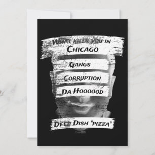 Merica Humour America USA Funny Patriotism Chicago Invitation