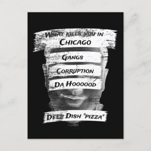 Merica Humour America USA Funny Patriotism Chicago Postcard