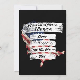 Merica Humour America USA Funny Patriotism Invitation