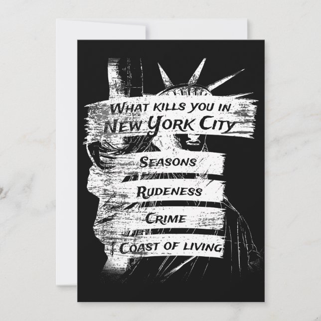 Merica Humour America USA Funny Patriotism New Yor Invitation (Front)