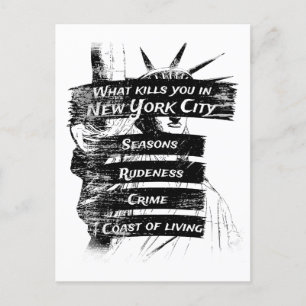 Merica Humour America USA Funny Patriotism New Yor Postcard