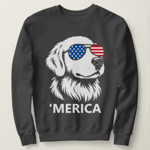 Merica Labrador Patriotic 4th of July  Sweatshirt