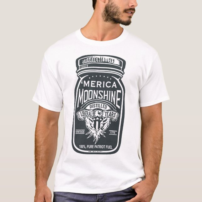 merica moonshine america T-Shirt (Front)