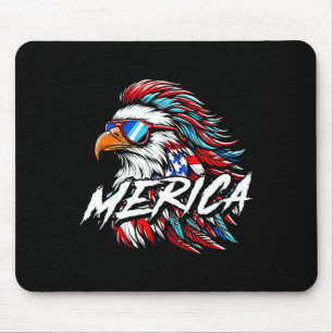 Merica Mullet Eagle Funny 4th Of July Mouse Mat