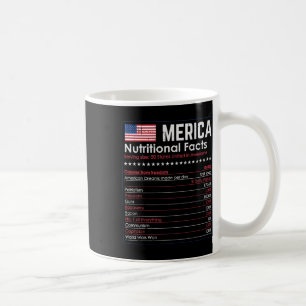 Merica Nutrition Fact Funny America 4th Of July Pa Coffee Mug