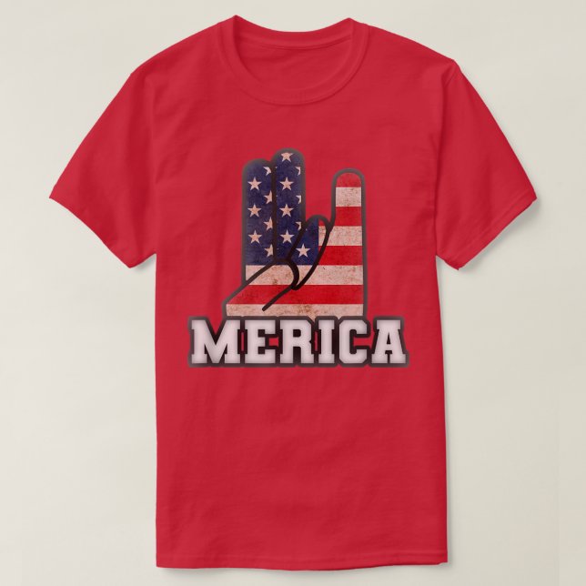 Merica  Patriotic America Shocker  T-Shirt (Design Front)