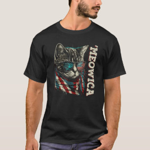 Merica Patriotic American Shorthair Meowica 4th of T-Shirt