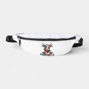 Merica Patriotic Cow Vintage Engraving Graphic_1 Bum Bags