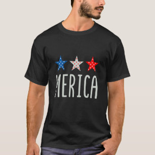 Merica Patriotic Flag For July 4th Celebrations T-Shirt