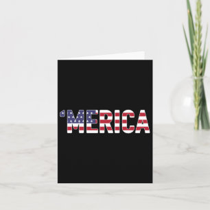 Merica - Patriotic Flag Usa United States America  Card