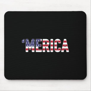 Merica - Patriotic Flag Usa United States America Mouse Mat