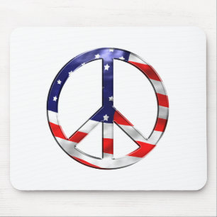 merica peace sign mouse mat