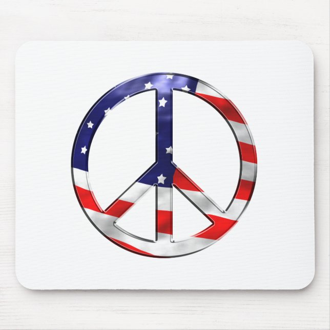 merica peace sign mouse mat (Front)