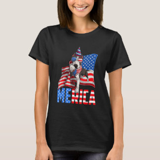 Merica Pitbull 4th Of July American Usa Flag Pitbu T-Shirt
