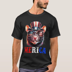 Merica Rat Patriotic 4th Of July Funny Kids Men Wo T-Shirt