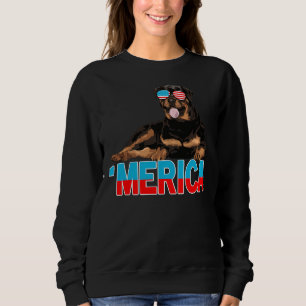 Merica Rottweiler American Flag Sunglasses 4th Of Sweatshirt