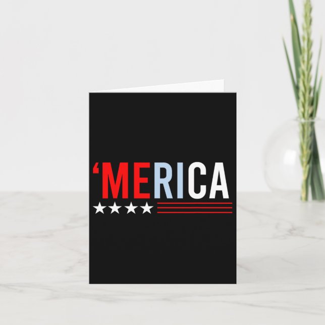 Merica Shirt For Men Women Kids Boys Girls Usa 4th Card (Front)