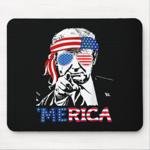 Merica Shirt Happy 4th Of July merica Trump Americ Mouse Mat