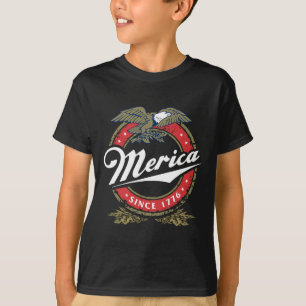 Merica Since 17761 American Byld Eagle Mullet Star T-Shirt