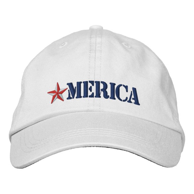 Merica Star Embroidered Hat (Front)