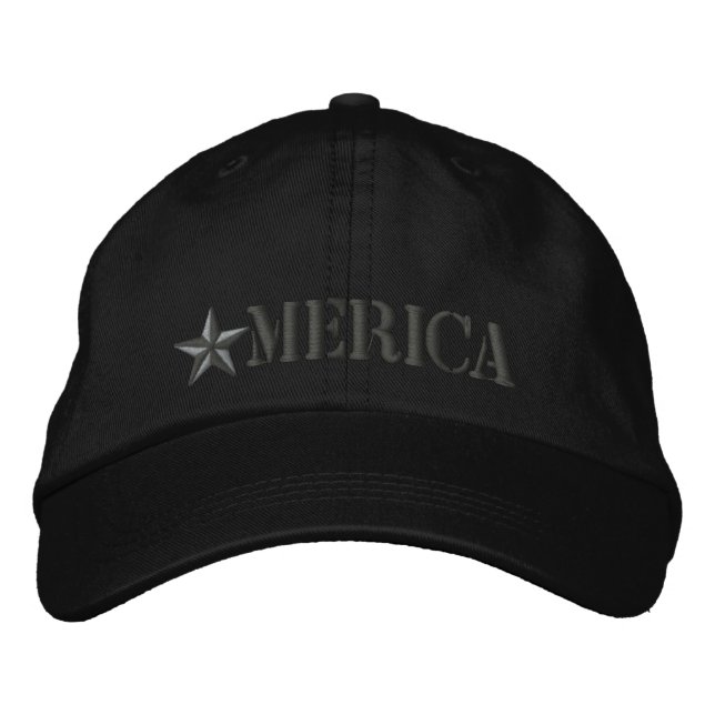 Merica Star Embroidered Hat (Front)