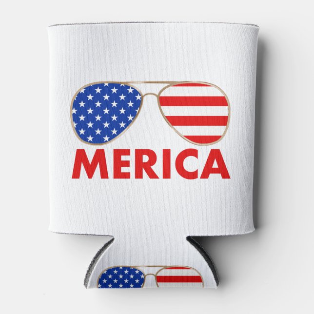 merica sunglasses can cooler (Front)