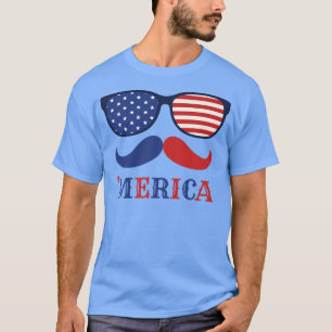 Merica Sunglasses USA Flag 4th of July Patriotic M T-Shirt