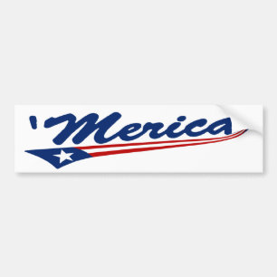 'Merica Swoosh Bumper Sticker