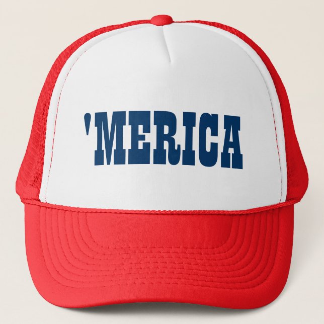 Merica trucker hat for 4th of July party (Front)