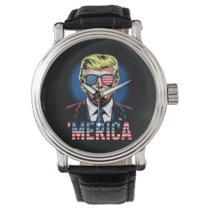 Merica Trump 4th Of July US Vintage Retro Watch