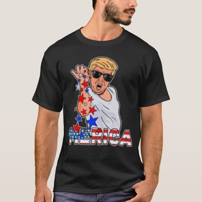 Merica Trump Salt Bae 4th Of July 2020 Presidentia T-Shirt (Front)