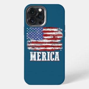 Merica US Flag 4th Of July Boys Girls Men Women iPhone 13 Pro Max Case