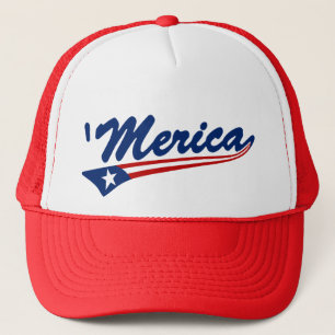'Merica US Flag Swoosh Trucker Hat