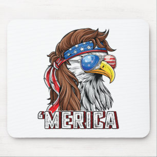 Merica Usa American Flag Patriotic 4th Of July Byl Mouse Mat