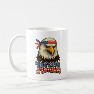 Merica USA American Flag Patriotic 4th of July Coffee Mug