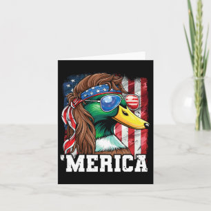 Merica Usa American Flag Patriotic 4th Of July Duc Card
