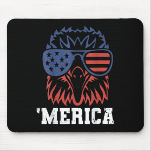 Merica Usa Flag Fighter Jets Ld Eagle Patriot 4th Mouse Mat