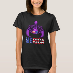 Merica Usa Flag Scorpion Sunglasses Patriotic 4th  T-Shirt