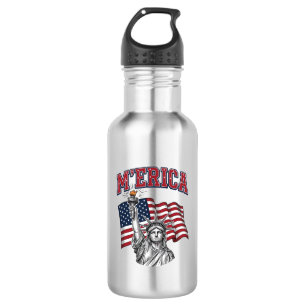 MERICA Vintage Liberty Patriotic 532 Ml Water Bottle