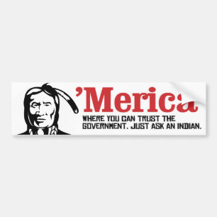 Merica - Where you can trust the Government - Just Bumper Sticker