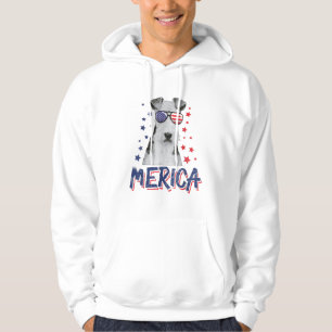 Merica Wire Fox Terrier Dog 4th Of July USA Gift  Hoodie