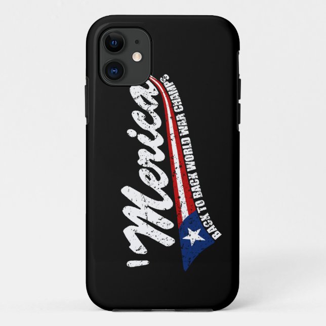 'MERICA World War Champs Distressed iPhone 5 Case (Back)