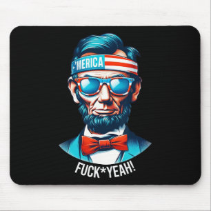 Merica Yeah Abraham Lincoln 4th Of July Mouse Mat